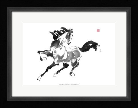 Framed Runs with the Wind Print
