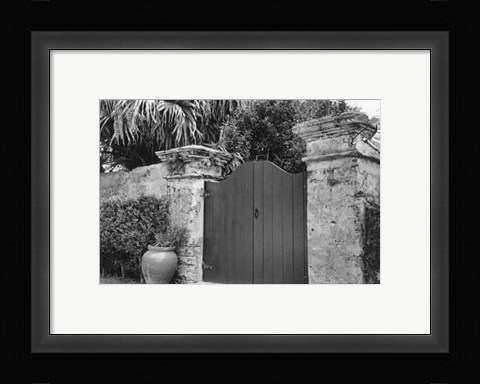 Framed Old Bermuda Gate I Print