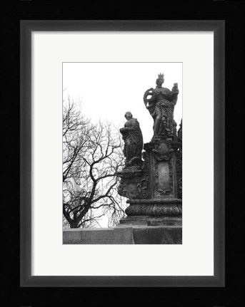Framed Charles Bridge in Morning Fog III Print