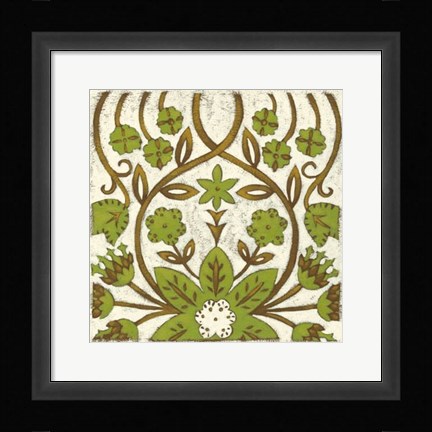 Framed Small Lotus Tapestry I Print