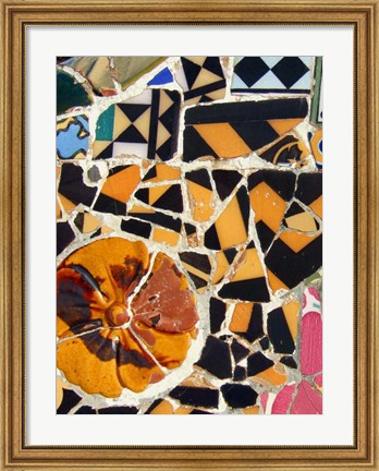Framed Mosaic Fragments IV Print