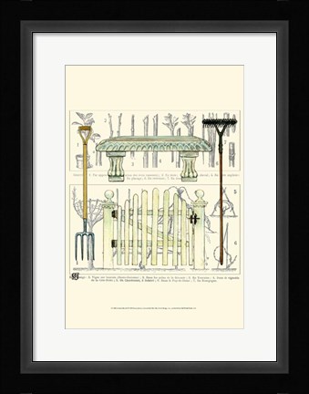 Framed Garden Bench Print
