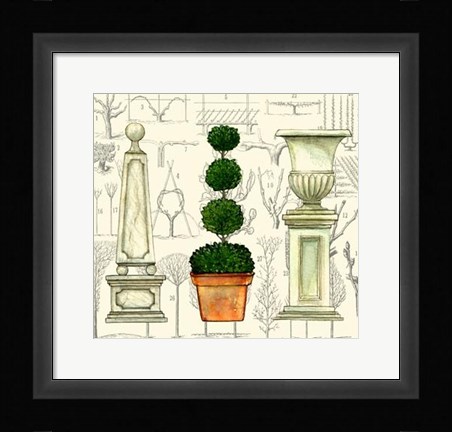 Framed Garden Topiary Print