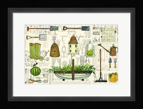 Framed Garden Collection I Print