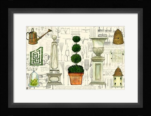 Framed Garden Collection II Print