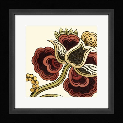 Framed Small Paprika Floral I Print