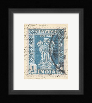 Framed Vintage Stamp I Print