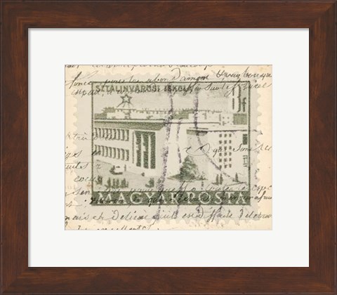 Framed Vintage Stamp II Print