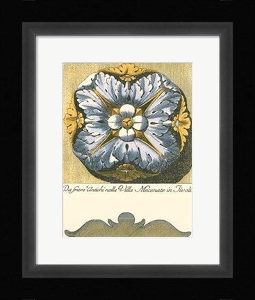Framed Blue &amp; Yellow Rosette IV Print