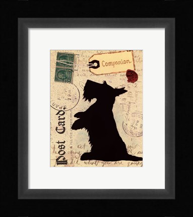 Framed Scottie Silhouette Print