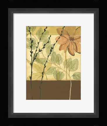 Framed Printed Tranquil Garden I Print