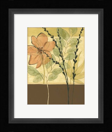 Framed Printed Tranquil Garden II Print