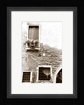 Framed Balcony Flowers Print