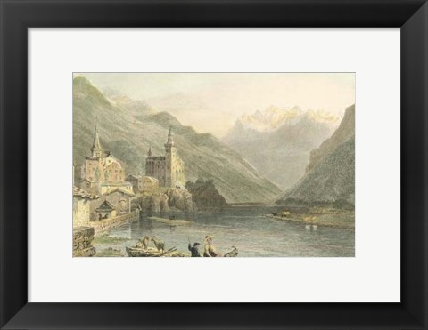 Framed Pastoral Riverscape I Print