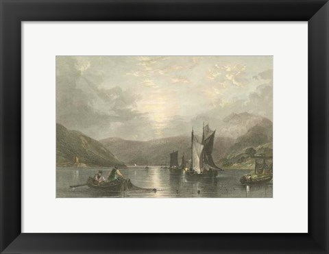 Framed Pastoral Riverscape II Print