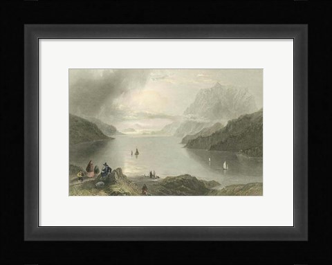 Framed Pastoral Riverscape IV Print