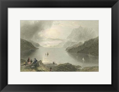 Framed Pastoral Riverscape IV Print