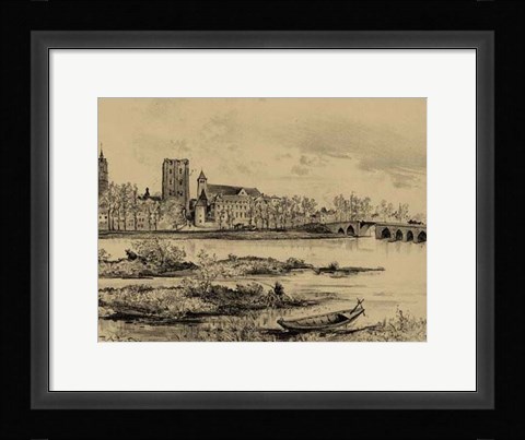 Framed Riverside Estate I Print