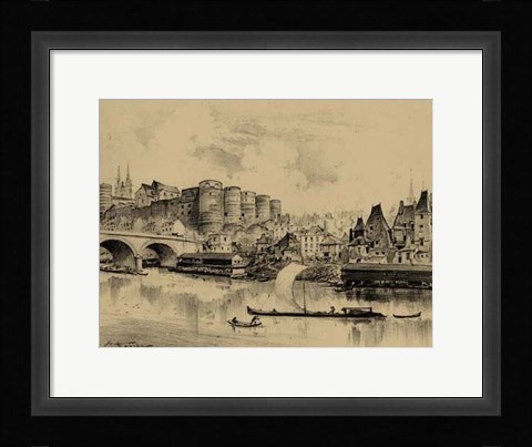 Framed Riverside Estate II Print