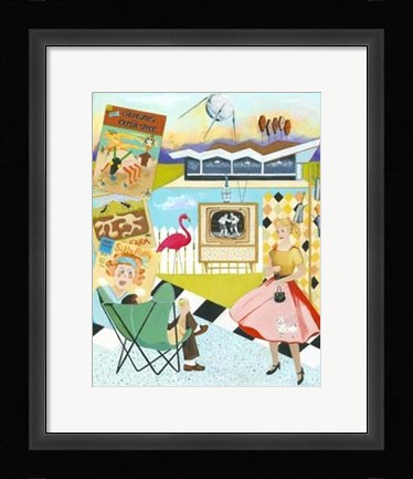 Framed Kris's Retro Rama II Print