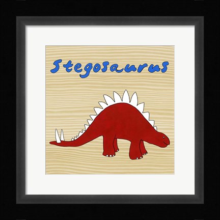 Framed Stegosaurus Print