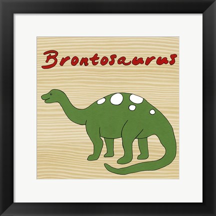Framed Brontosaurus Print