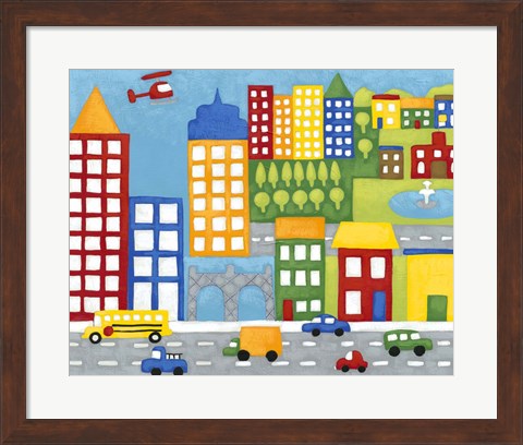 Framed Storybook City Print