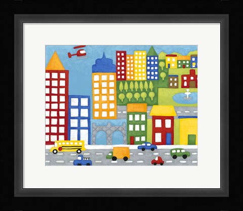 Framed Storybook City Print