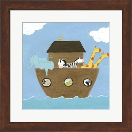 Framed Noah&#39;s Ark I Print