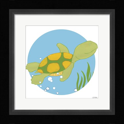 Framed Timothy the Turtle Print