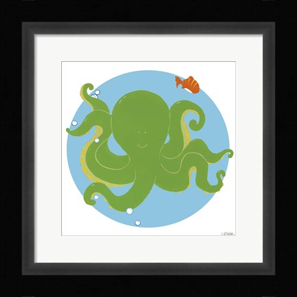Framed Olga the Octopus Print