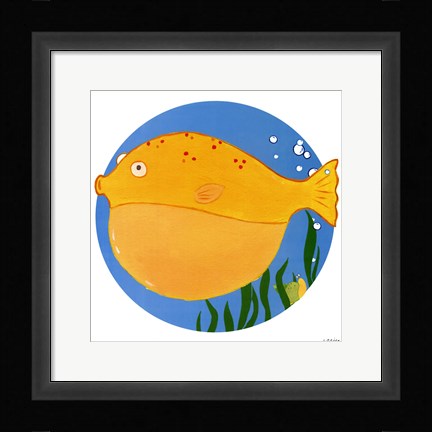 Framed Billy the Blowfish Print