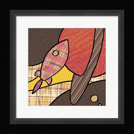 Framed Patchwork Planets IV Print