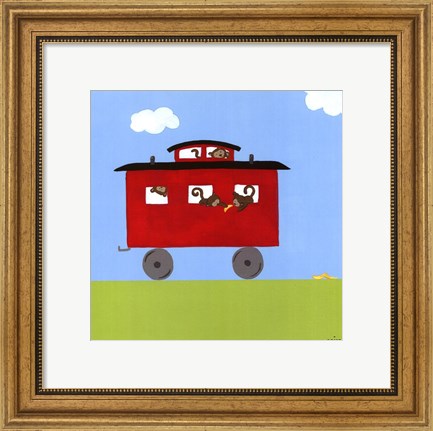 Framed Circus Train IV Print