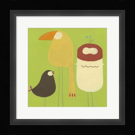Framed Feathered Friends I Print