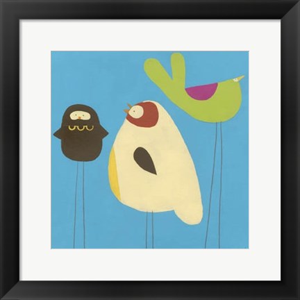 Framed Feathered Friends III Print