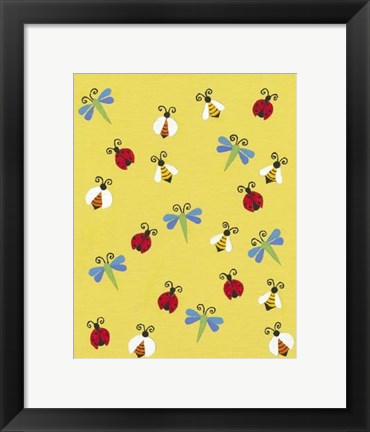 Framed Busy Bees Print