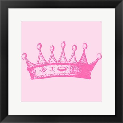 Framed Princess Crown I Print