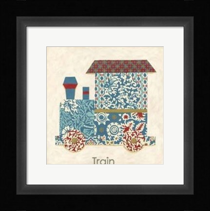 Framed Patchwork Transportation II Print