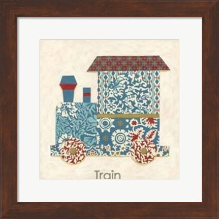 Framed Patchwork Transportation II Print