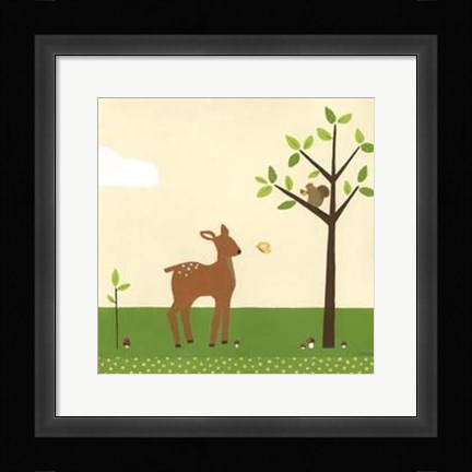 Framed Woodland Friends I Print