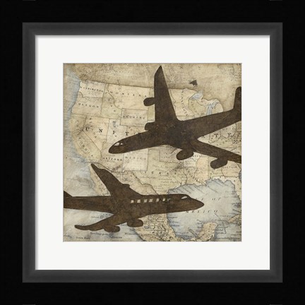 Framed Travel Silhouette II Print