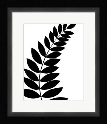Framed Leaf Silhouette I Print