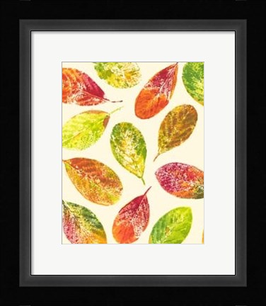 Framed Vibrant Leaves I Print