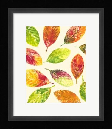 Framed Vibrant Leaves II Print