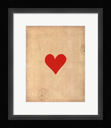 Framed Small Heart Print