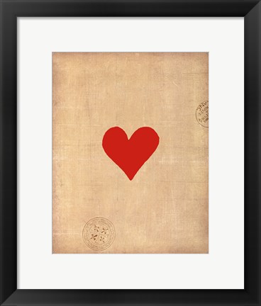 Framed Small Heart Print