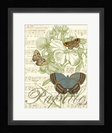 Framed Papillon Melange I Print