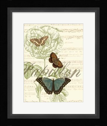 Framed Papillon Melange II Print