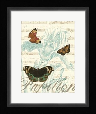 Framed Papillon Melange III Print